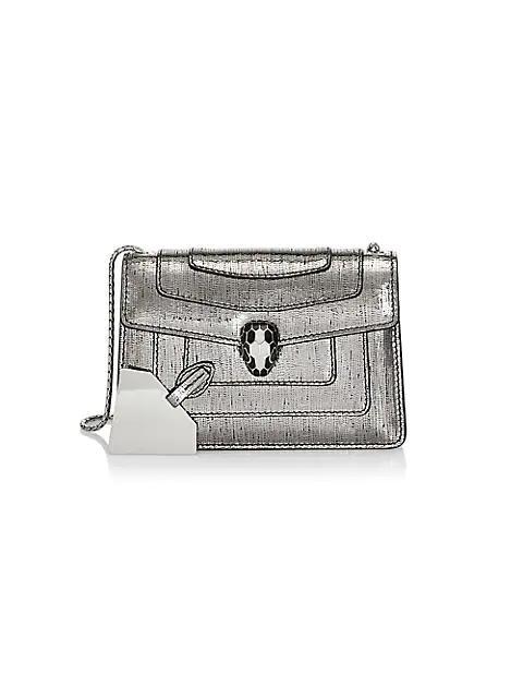 商品BVLGARI|Serpenti Nightbird Metallic Leather Flap Shoulder Bag,价格¥15760,第6张图片详细描述