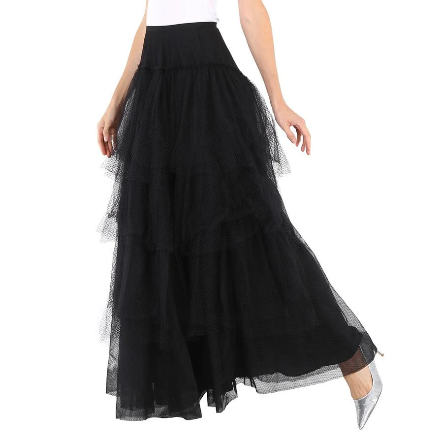 商品Burberry|Ladies Skirts Runway Black Tulle Tiered Skirt,价格¥1961,第3张图片详细描述