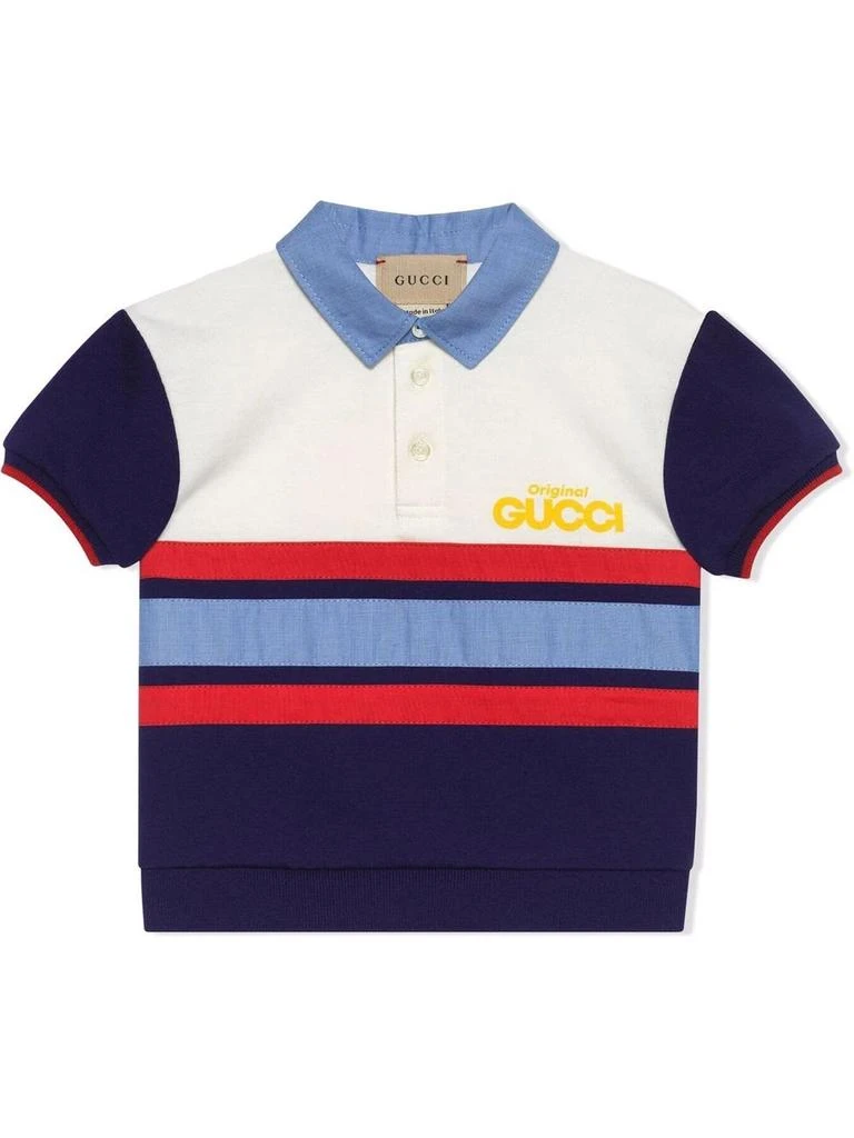 商品Gucci|Gucci Blu Cotton Polo Shirt,价格¥1693,第1张图片