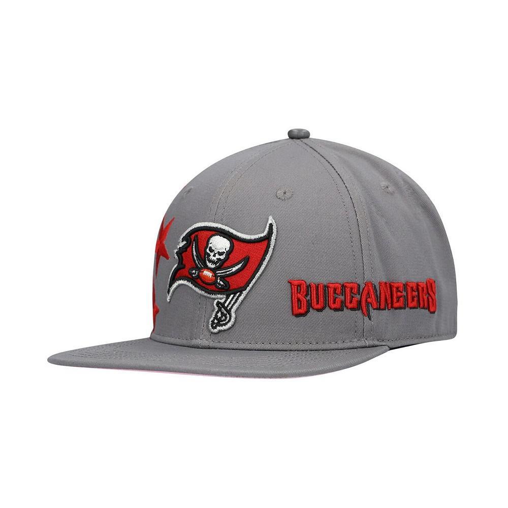 商品Pro Standard|Men's Pewter, Pink Tampa Bay Buccaneers Stars Snapback Hat,价格¥372,第6张图片详细描述