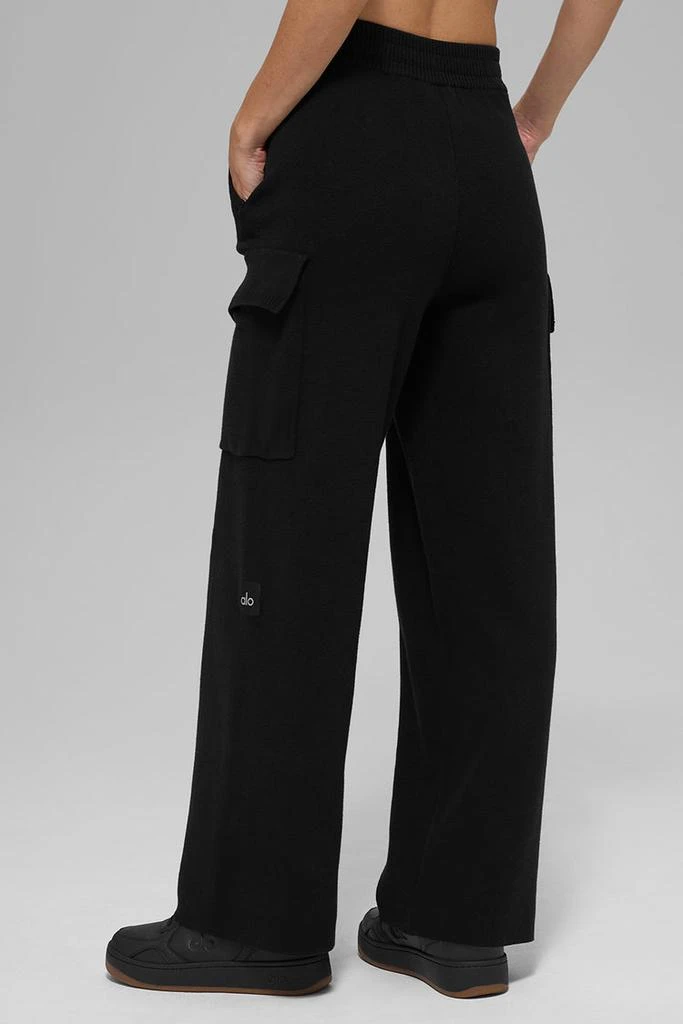 商品Alo|Scholar Knit High-Waist Cargo Pant - Green Olive,价格¥1661,第3张图片详细描述