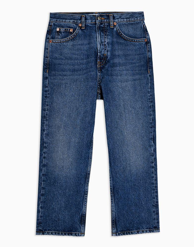 Topshop Petite Editor jeans in mid wash商品第3张图片规格展示