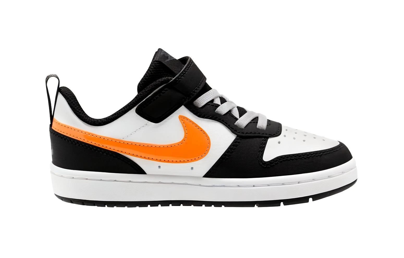 商品[国内直发] NIKE|Court Borough Low 2 舒适运动魔术贴 防滑减震耐磨 低帮 板鞋 黑白橙 中小童,价格¥240,第3张图片详细描述