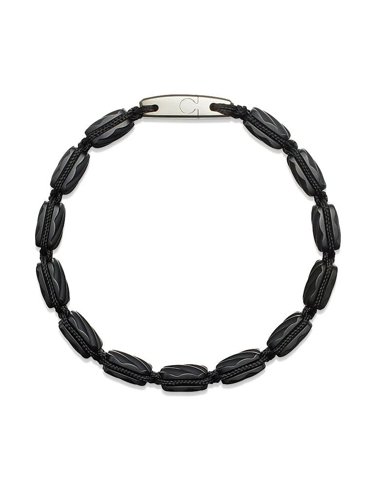 商品David Yurman|Sculpted Cable Woven Tile Bracelet in Titanium,价格¥12941,第2张图片详细描述
