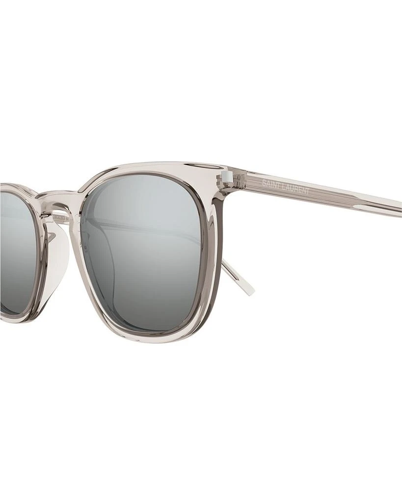 SL 623 Thin Round Mirrored Sunglasses, 49mm 商品