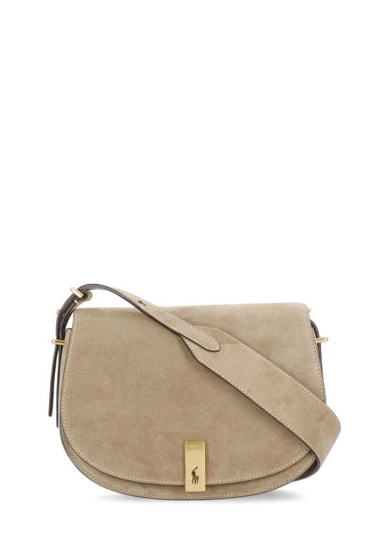 商品Ralph Lauren|Beige Suede Leather Shoulder Bag,价格¥5085,第1张图片