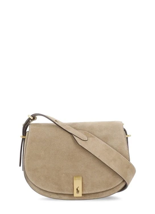 商品Ralph Lauren|Beige Suede Leather Shoulder Bag,价格¥5032,第1张图片