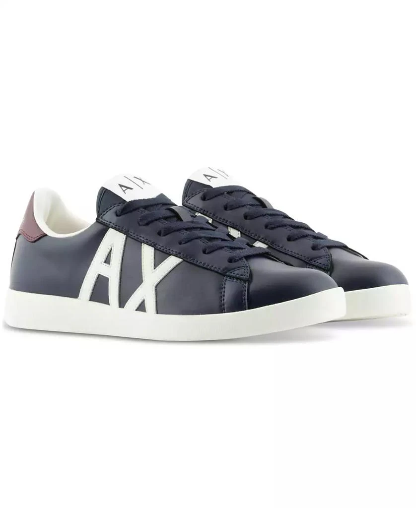 商品Armani Exchange|Men's Leather Logo Sneaker,价格¥673,第1张图片