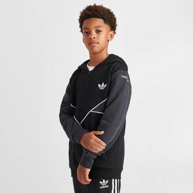 商品Adidas|Kids' adidas Originals adicolor Half-Zip Hoodie,价格¥150,第3张图片详细描述