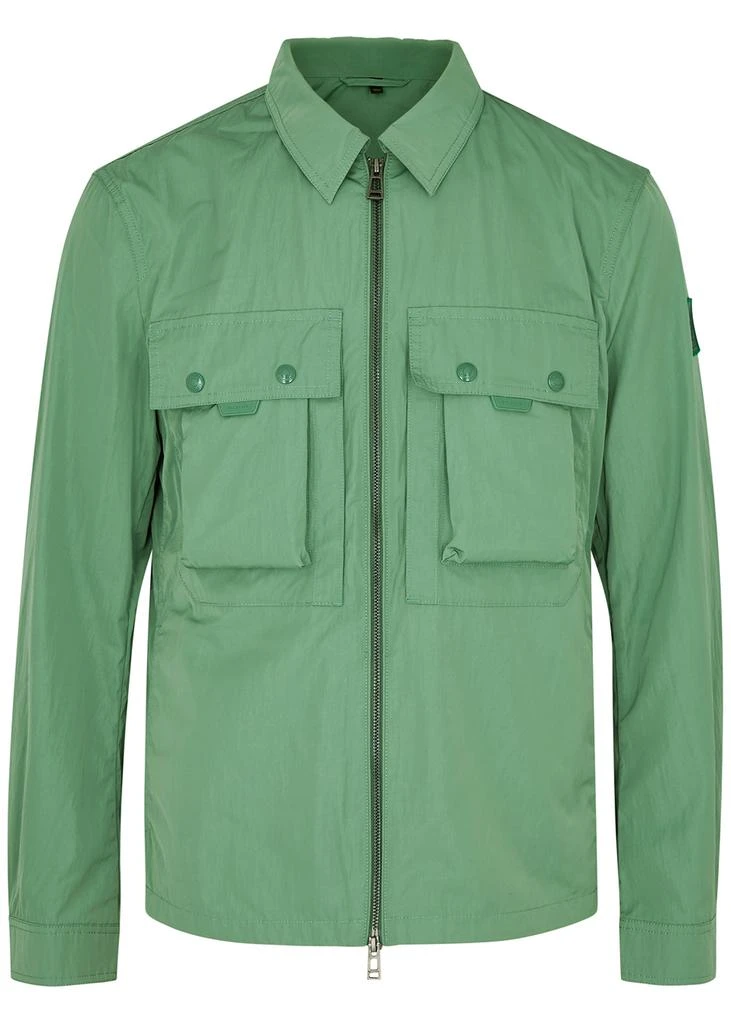 商品BELSTAFF|Tactical green crinkled shell overshirt,价格¥1291,第1张图片