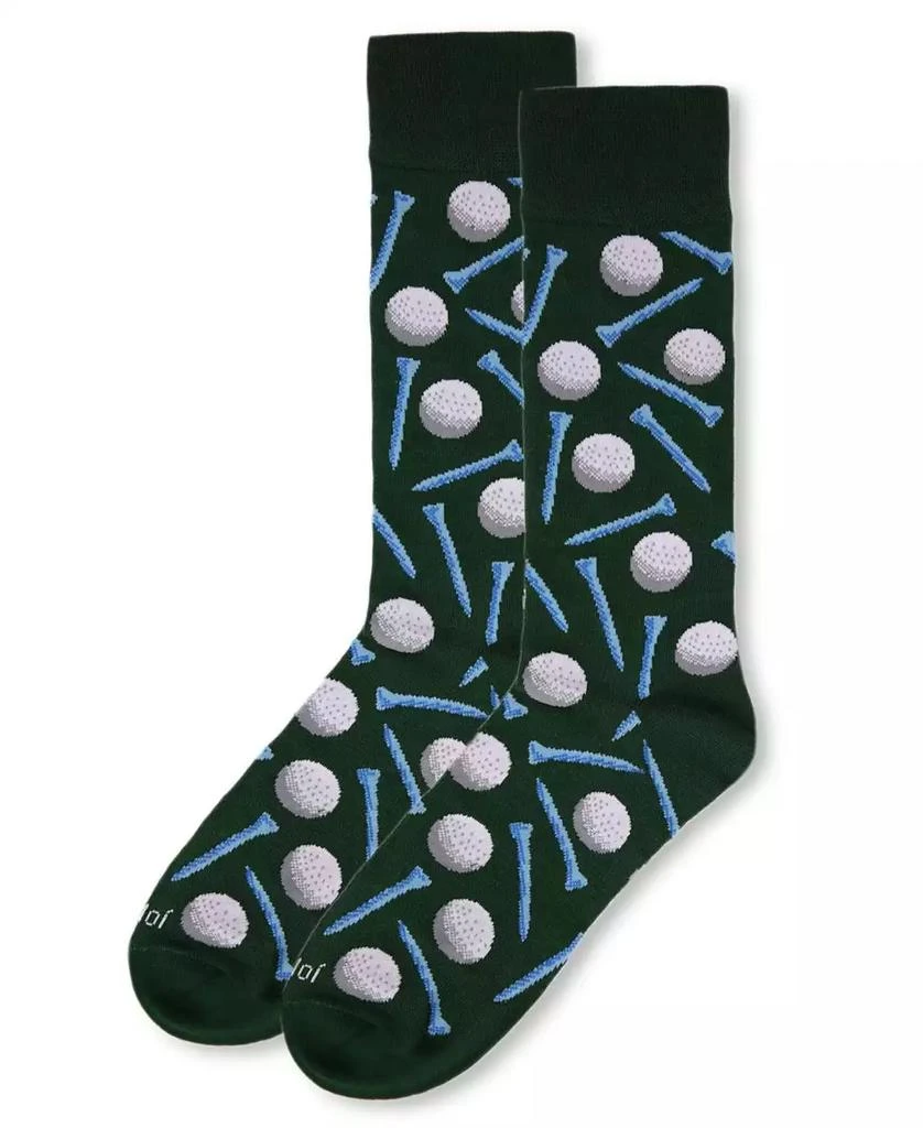 商品Memoi|Men's Golf Ball and T-shirt Rayon from Bamboo Blend Novelty Crew Socks,价格¥51,第3张图片详细描述