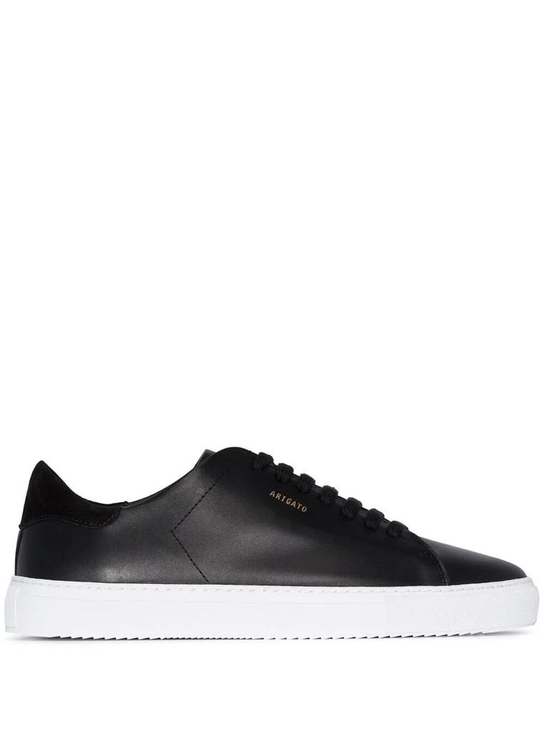 商品Axel Arigato|90 Clean Black Low Top Sneakers With Logo Lettering On The Side In Leather Man,价格¥2137,第1张图片