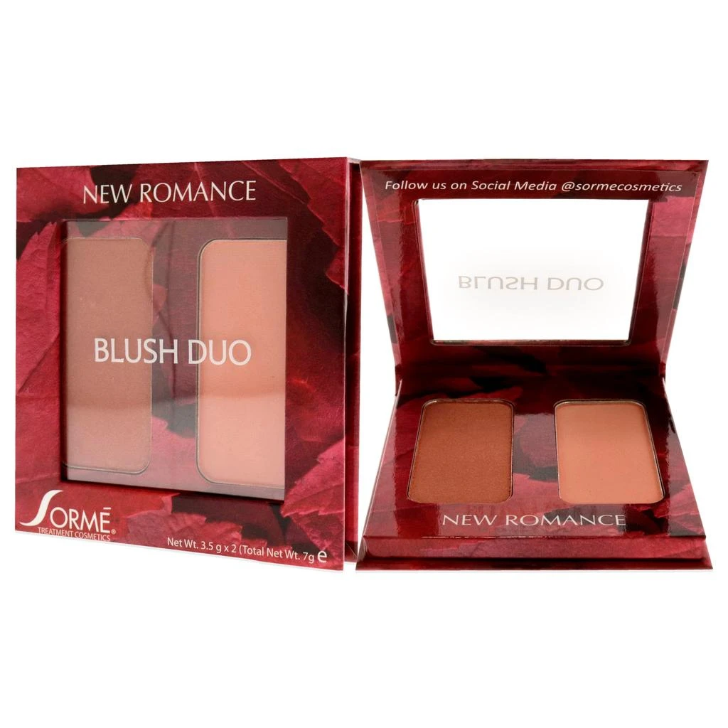 商品Sorme Cosmetics|Blush Duo Compacts - New Romance by  for Women - 2 x 0.12 oz Blush,价格¥140,第3张图片详细描述