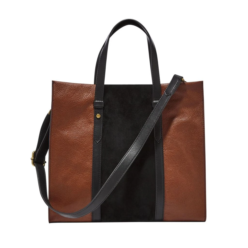 商品Fossil|Fossil Women's Kingston Suede Leather Tote,价格¥1420,第2张图片详细描述