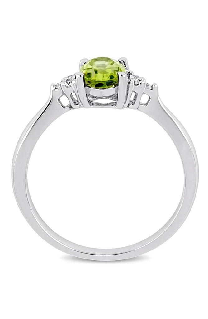 商品DELMAR|Oval Peridot & Diamond Cluster Ring,价格¥398,第2张图片详细描述