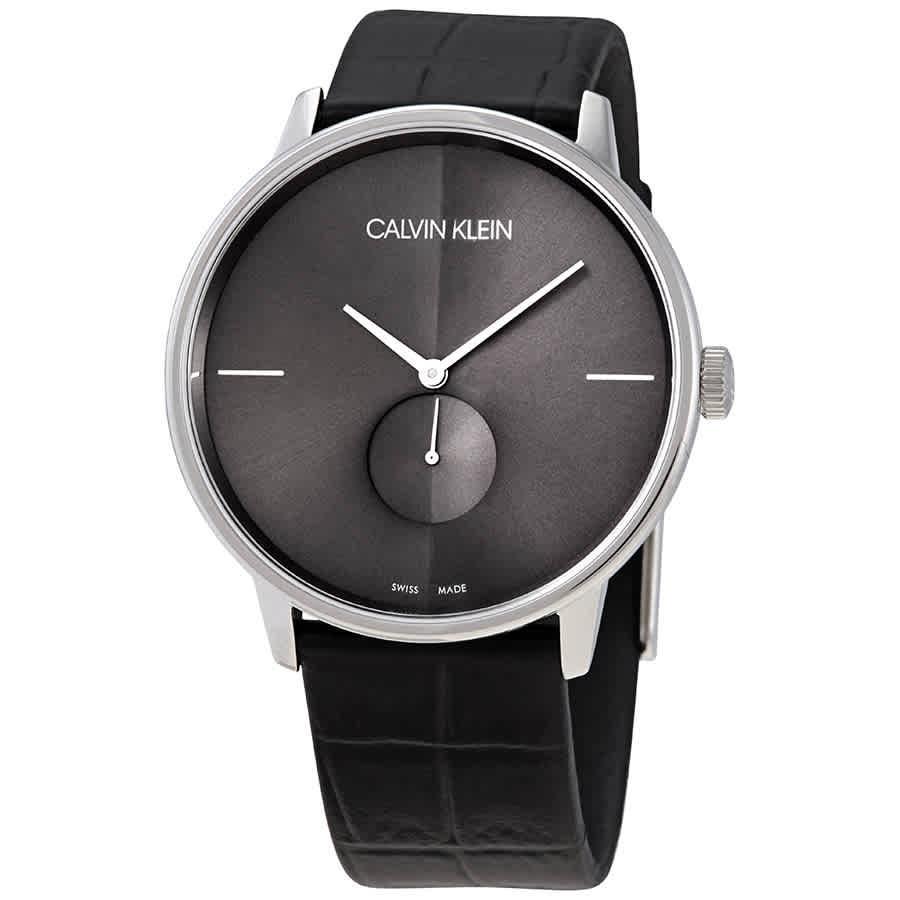 商品Calvin Klein|Accent Quartz Black Dial Black Leather Mens Watch K2Y211C3,价格¥410,第1张图片