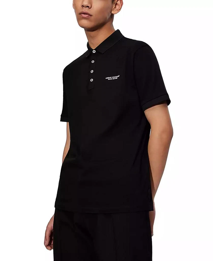 商品Armani Exchange|Men's Milano/New York Logo-Print Polo Shirt,价格¥274,第3张图片详细描述