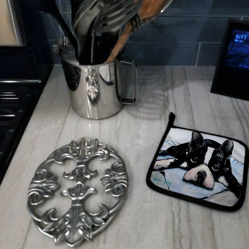 商品Caroline's Treasures|Boston Terrier Jake Dog Tired Pair of Pot Holders,价格¥170,第2张图片详细描述