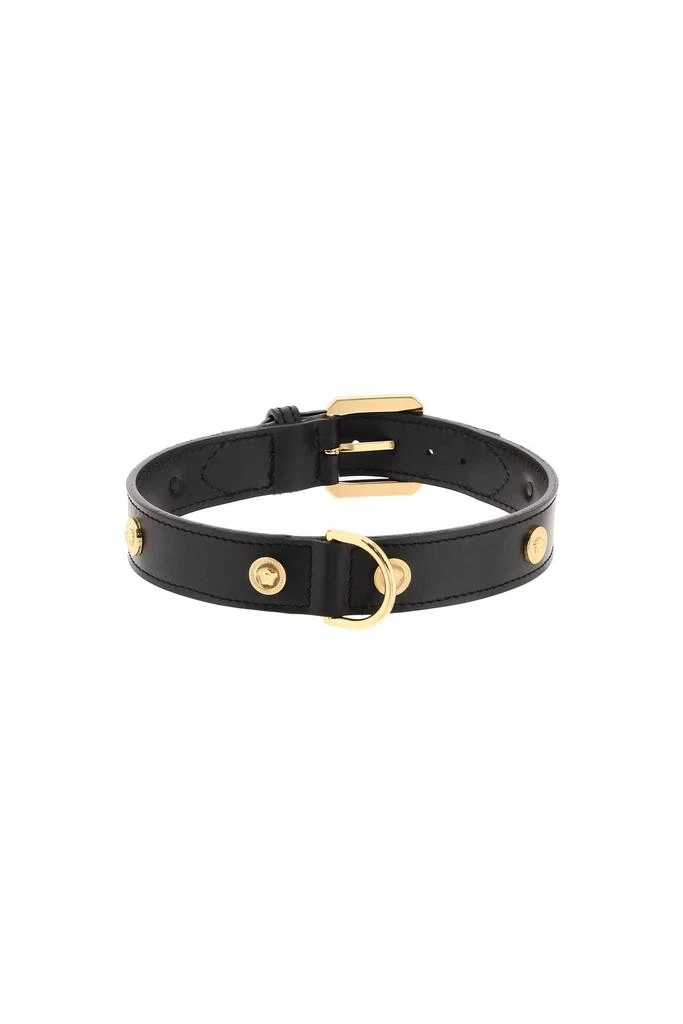 商品Versace|leather collar with medusa studs - large,价格¥1732,第2张图片详细描述