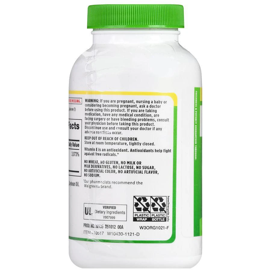 商品Walgreens|Vitamin E 461 mg Softgels,价格¥282,第4张图片详细描述