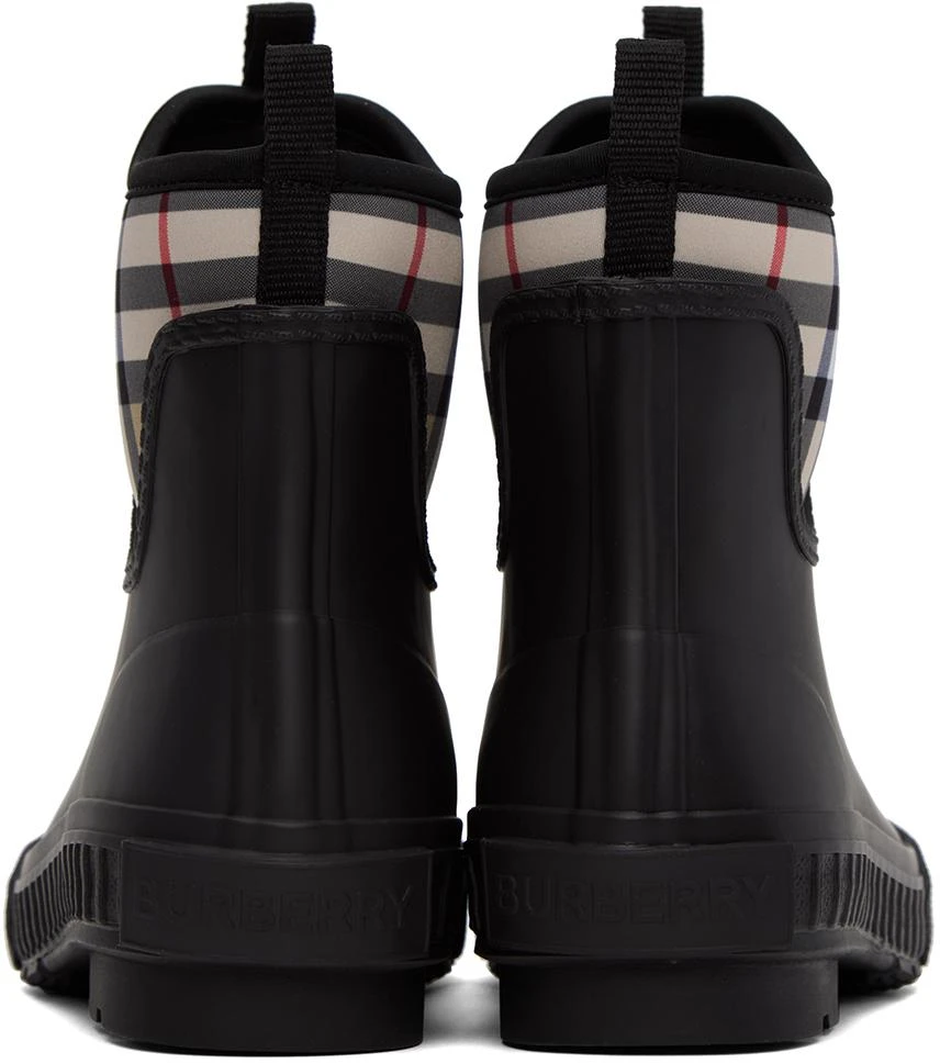 商品Burberry|Black Vintage Check Rain Boots,价格¥2692,第2张图片详细描述