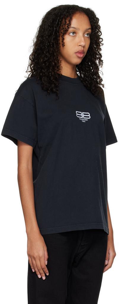 商品Balenciaga|Black BB Paris Icon T-Shirt,价格¥3309,第4张图片详细描述