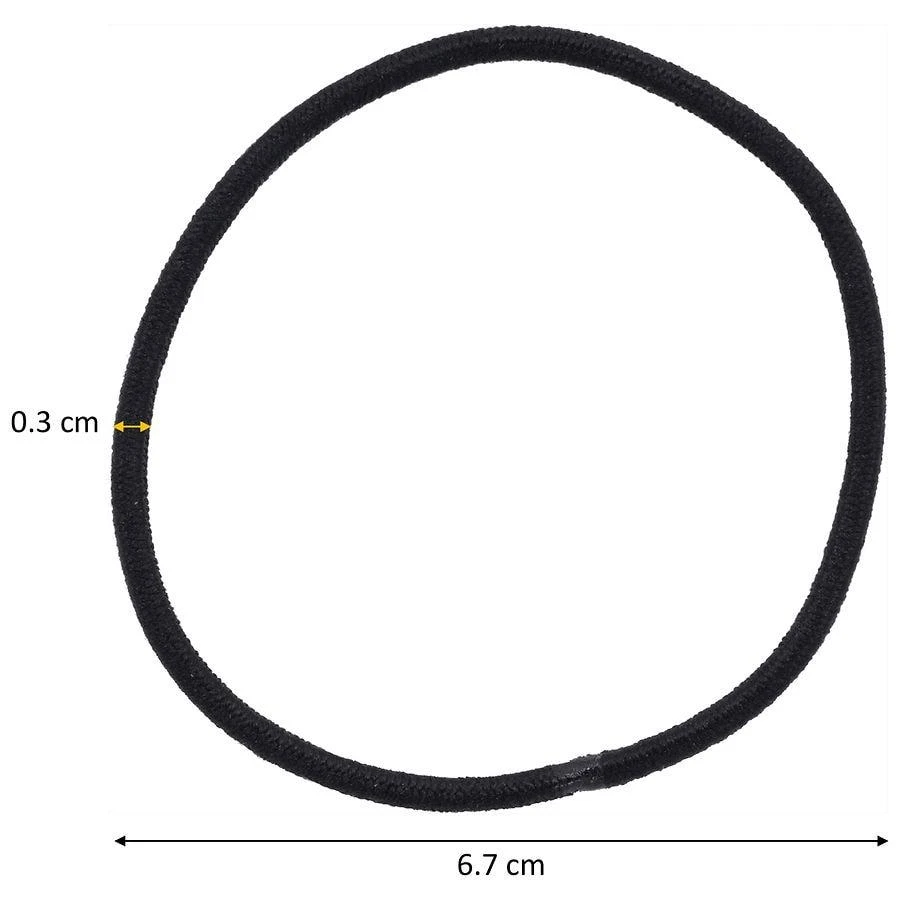 商品Scunci|No Damage Gentle-Hold Elastic Hair Bands Medium Black,价格¥32,第4张图片详细描述