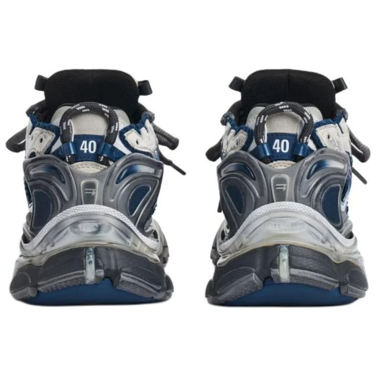 商品[国内直发] Balenciaga|巴黎世家 Runner Gradient 做旧款 圆头系带 低帮 生活休闲鞋 男款 蓝色,价格¥6667,第7张图片详细描述