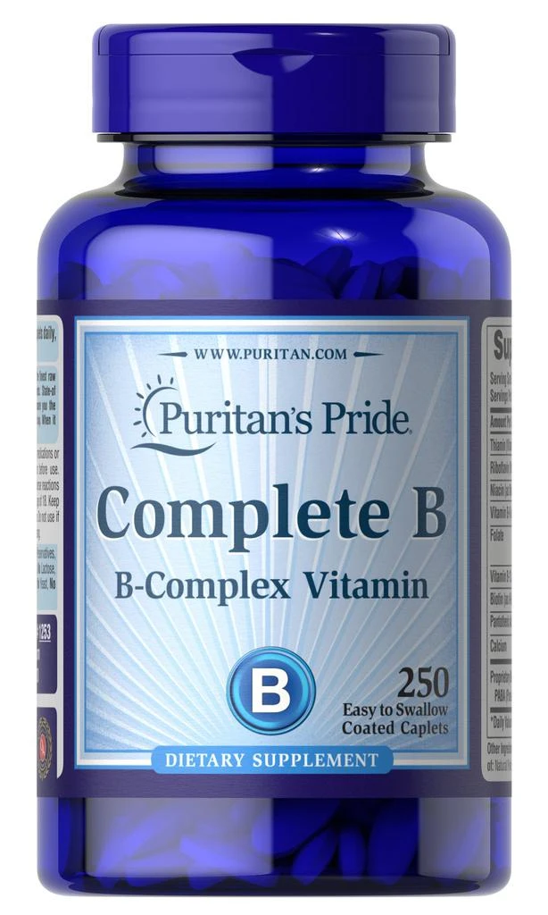 商品Puritan's Pride|Complete B (Vitamin B Complex) 250 Tablets,价格¥265-¥529,第1张图片