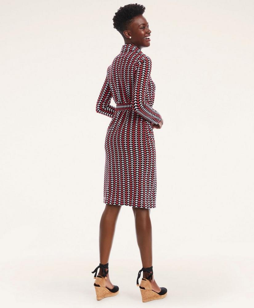 商品Brooks Brothers|Knit Jersey Printed Half Placket Shirt Dress,价格¥745,第5张图片详细描述
