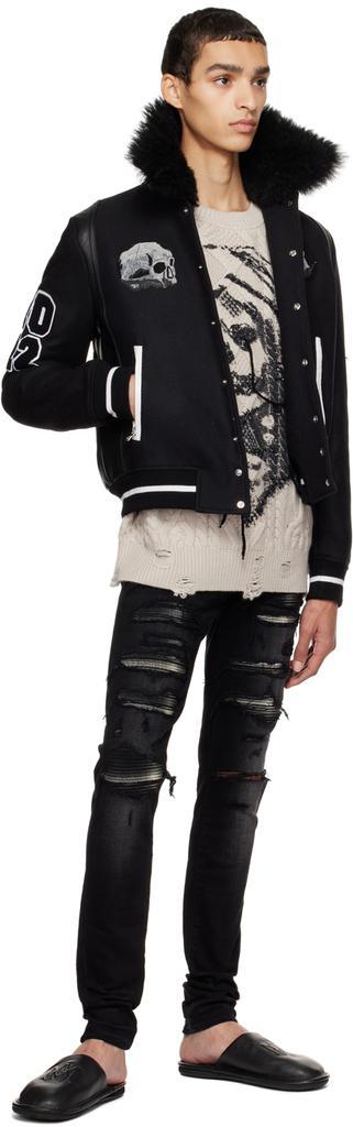 商品AMIRI|黑色 Wes Lang 联名 Skull Varsity 棒球夹克,价格¥26712,第6张图片详细描述