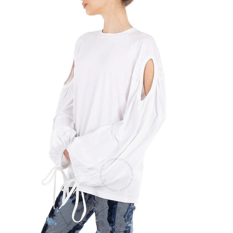 商品Burberry|Ladies White Cut-out Sleeve Oversized Top,价格¥804,�第3张图片详细描述