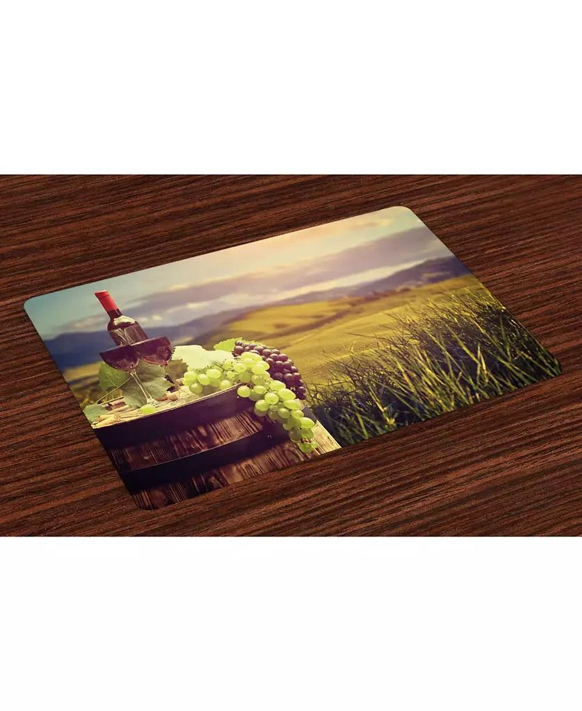 商品Ambesonne|Wine Place Mats, Set of 4,价格¥237,第1张图片