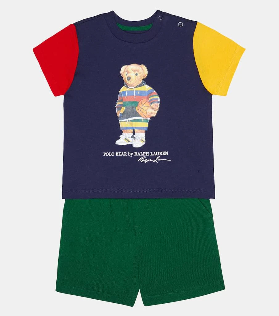 商品Ralph Lauren|Baby set of cotton T-shirt and shorts,价格¥631,第2张图片详细描述