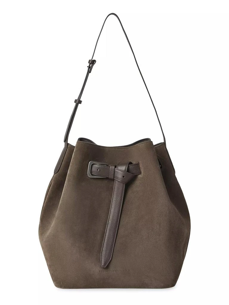 商品Brunello Cucinelli|Suede Soft Bag with Belt Detail,价格¥31467,第1张图片