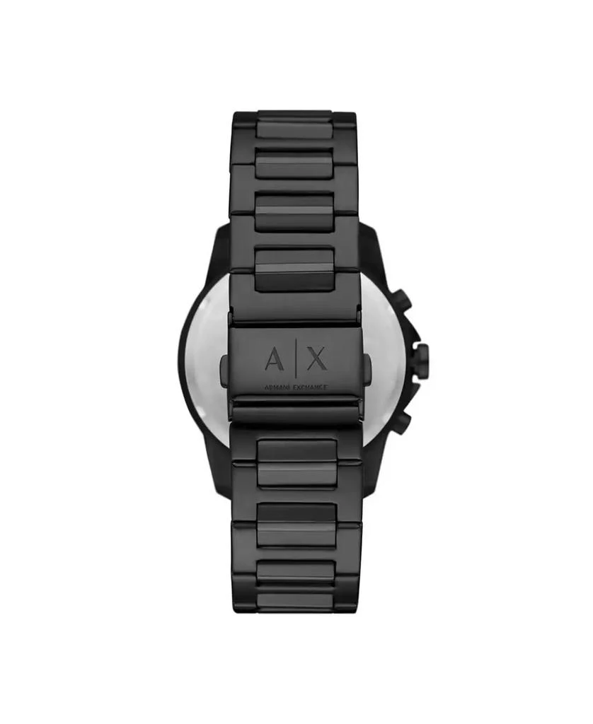 商品Armani Exchange|Men's Chronograph Black Stainless Steel Bracelet Watch 44mm,价格¥1644,第3张图片详细描述