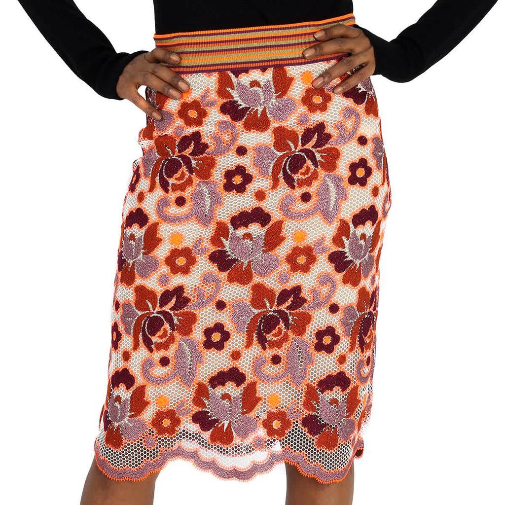 商品Burberry|Ladies Sodbury Floral Embroidered A-line Skirt,价格¥2689,第1张图片