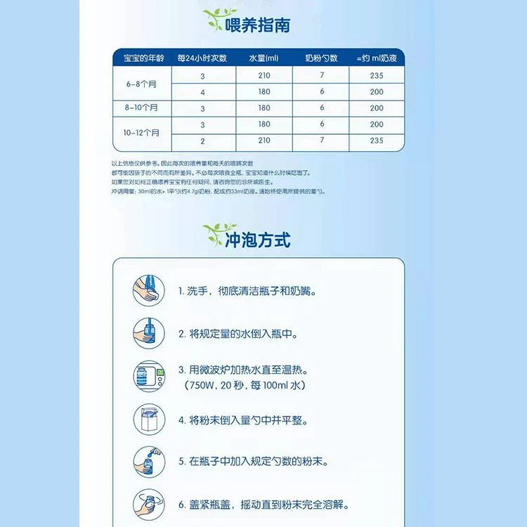 商品herobaby|欧洲直邮herobaby经典版荷兰天赋力益生元奶粉2段(6-10个月)1罐装,价格¥196,第7张图片详细描述