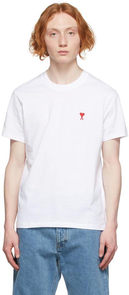 商品AMI|White Ami de Cœur T-Shirt,价格¥555,第1张图片