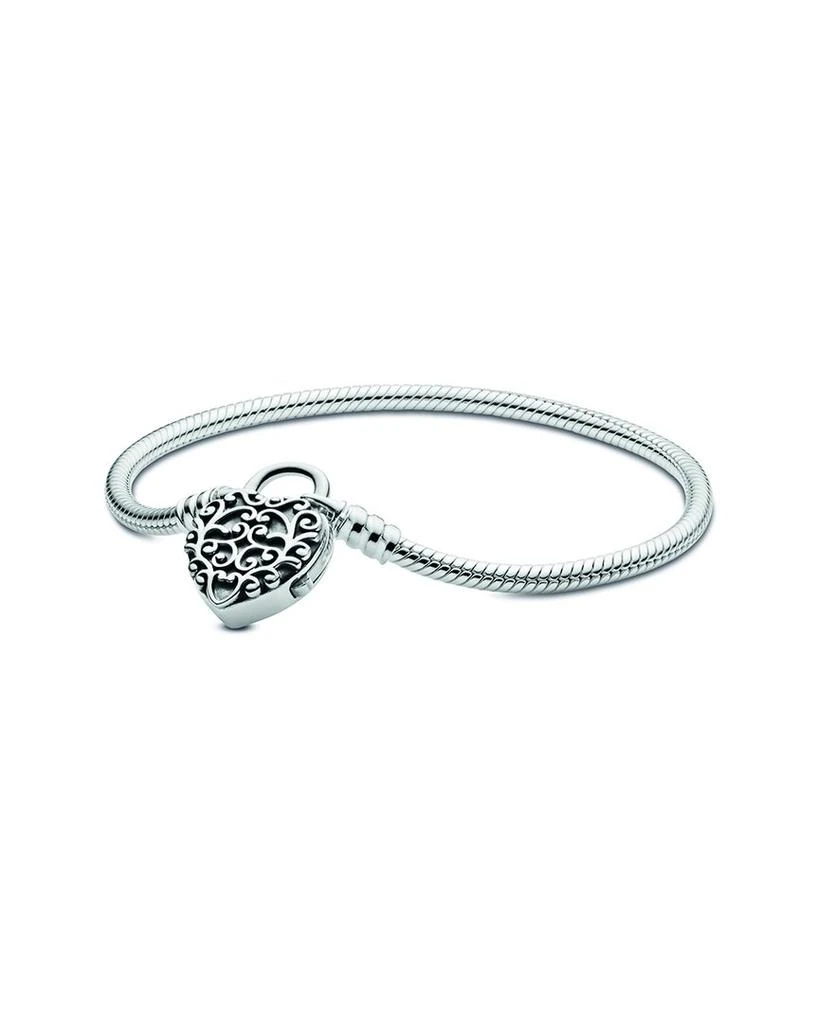 商品PANDORA|Pandora Moments Silver Snake Chain Bracelet,价格¥319,第1张图片