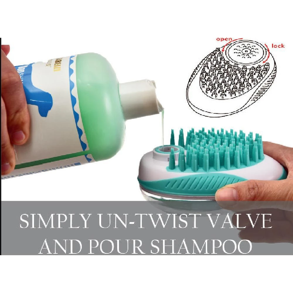 商品Pet Life|'Swasher' Shampoo Dispensing Massage and Bathing Brush,价格¥111,第4张图片详细描述