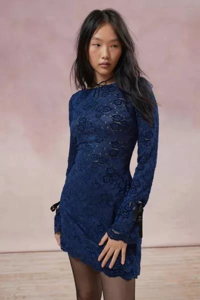 商品Kimchi Blue|Kimchi Blue Frankie Lace Long Sleeve Mini Dress,价格¥153,第1张图片详细描述