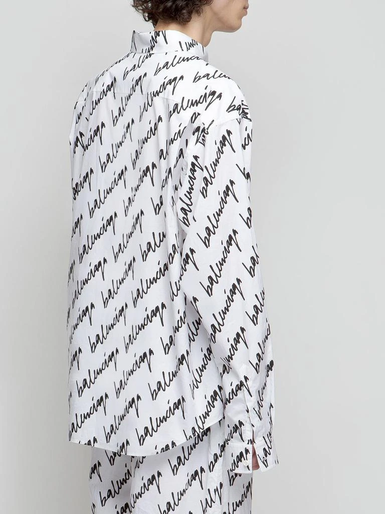 商品Balenciaga|New Scribble Logo Cotton Poplin Shirt,价格¥9028,第2张图片详细描述