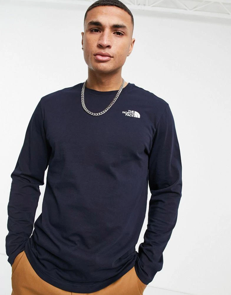 商品The North Face|The North Face Red Box long sleeve t-shirt in navy,价格¥225,第2张图片详细描述