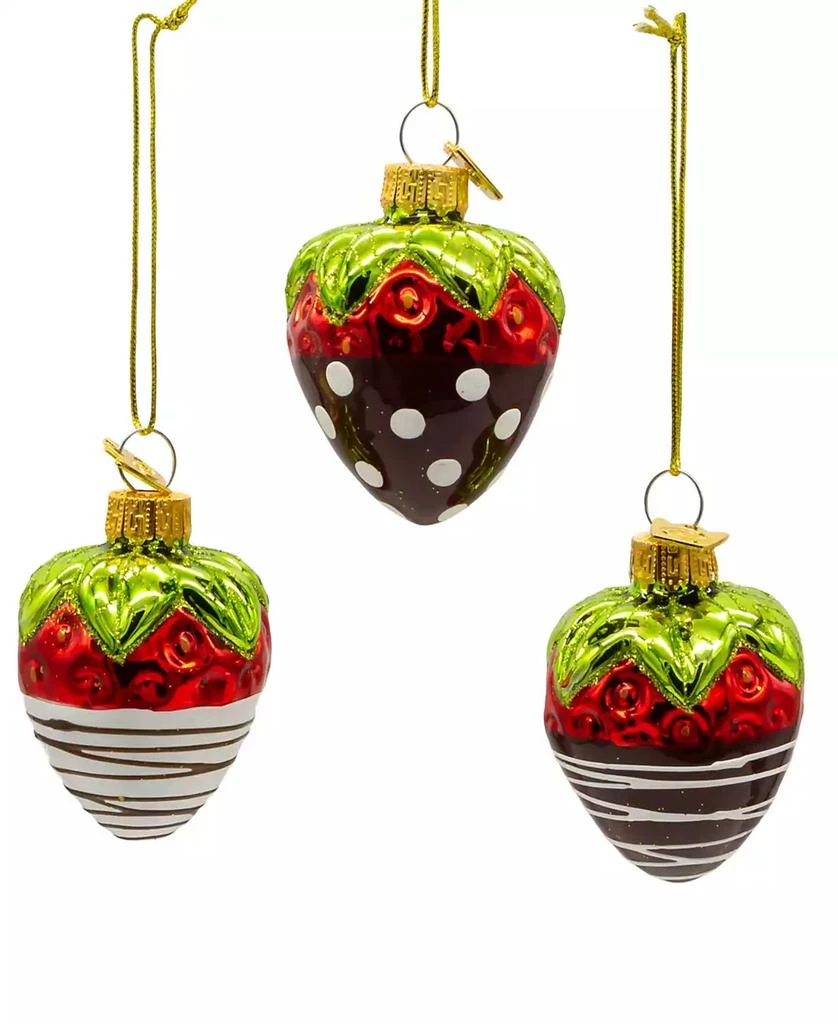 商品Kurt Adler|2.36" Noble Gems Glass Chocolate Strawberry Ornaments, 6 Piece Box,价格¥1003,第4张图片详细描述