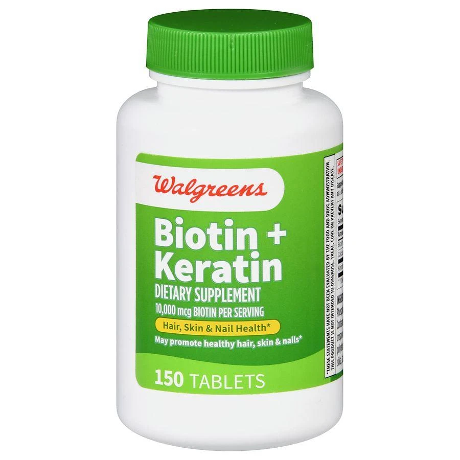 商品Walgreens|Biotin + Keratin Tablets (150 days),价格¥166,第1张图片