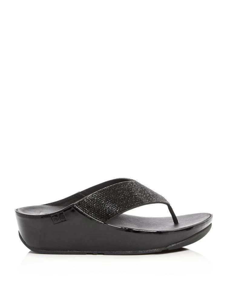 商品FitFlop|Women's Crystall Metallic Platform Flip-Flops,价格¥538,第2张图片详细描述