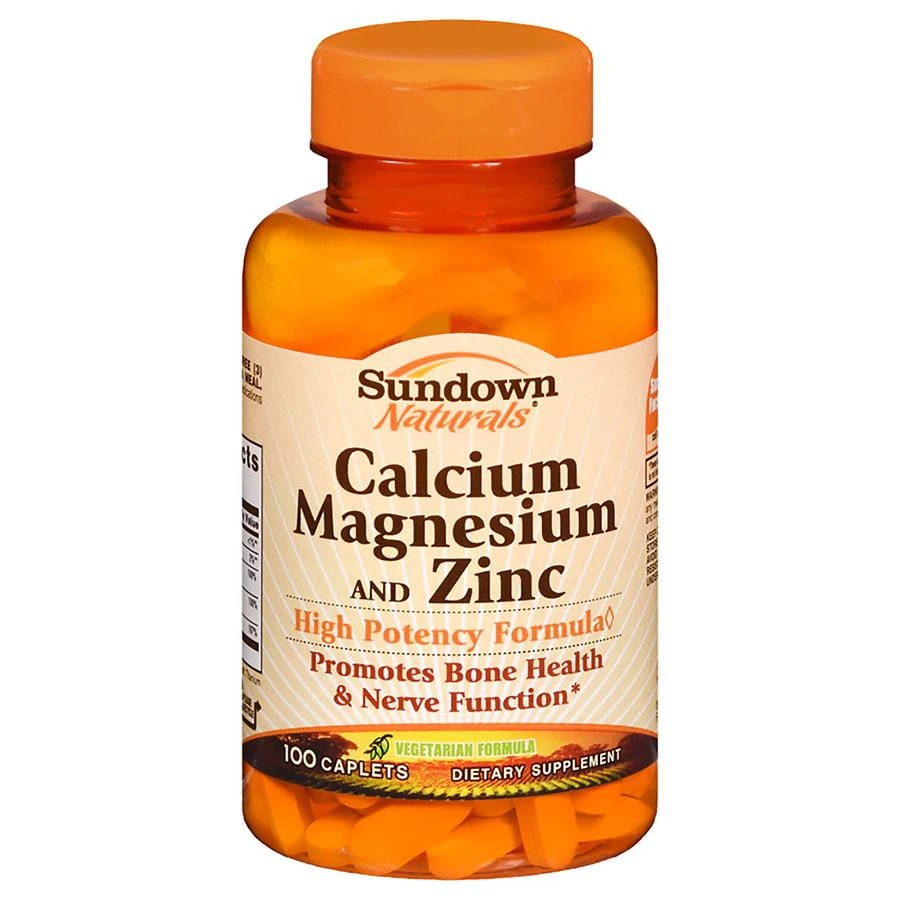 商品Sundown Naturals|Calcium, Magnesium and Zinc, Caplets,价格¥49,第1张图片
