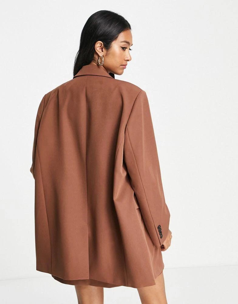 商品VERO MODA|Vero Moda tailored suit blazer co-ord in chocolate,价格¥369,第2张图片详细描述