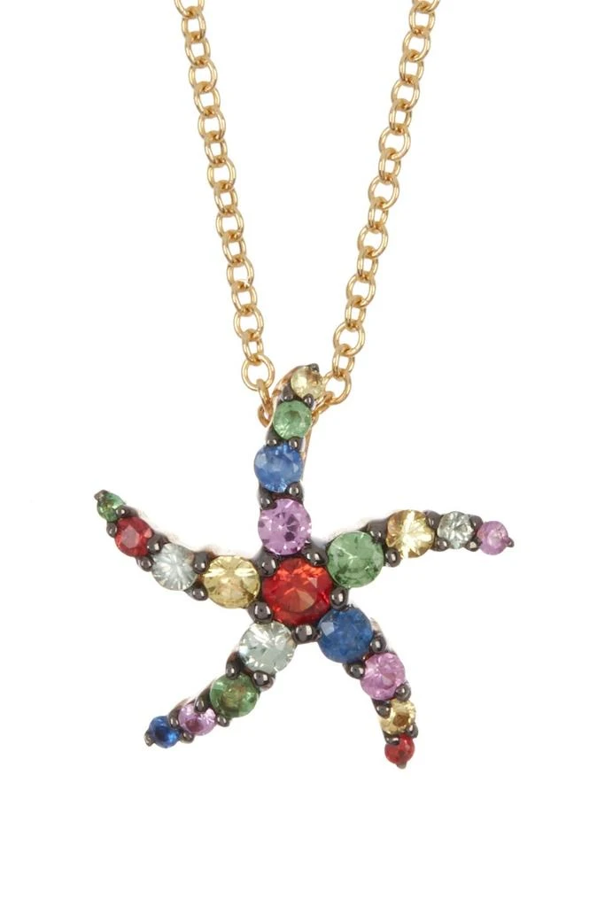 商品Effy|14K Yellow Gold Multi-Color Gemstone Star Pendant Necklace,价格¥3293,第1张图片
